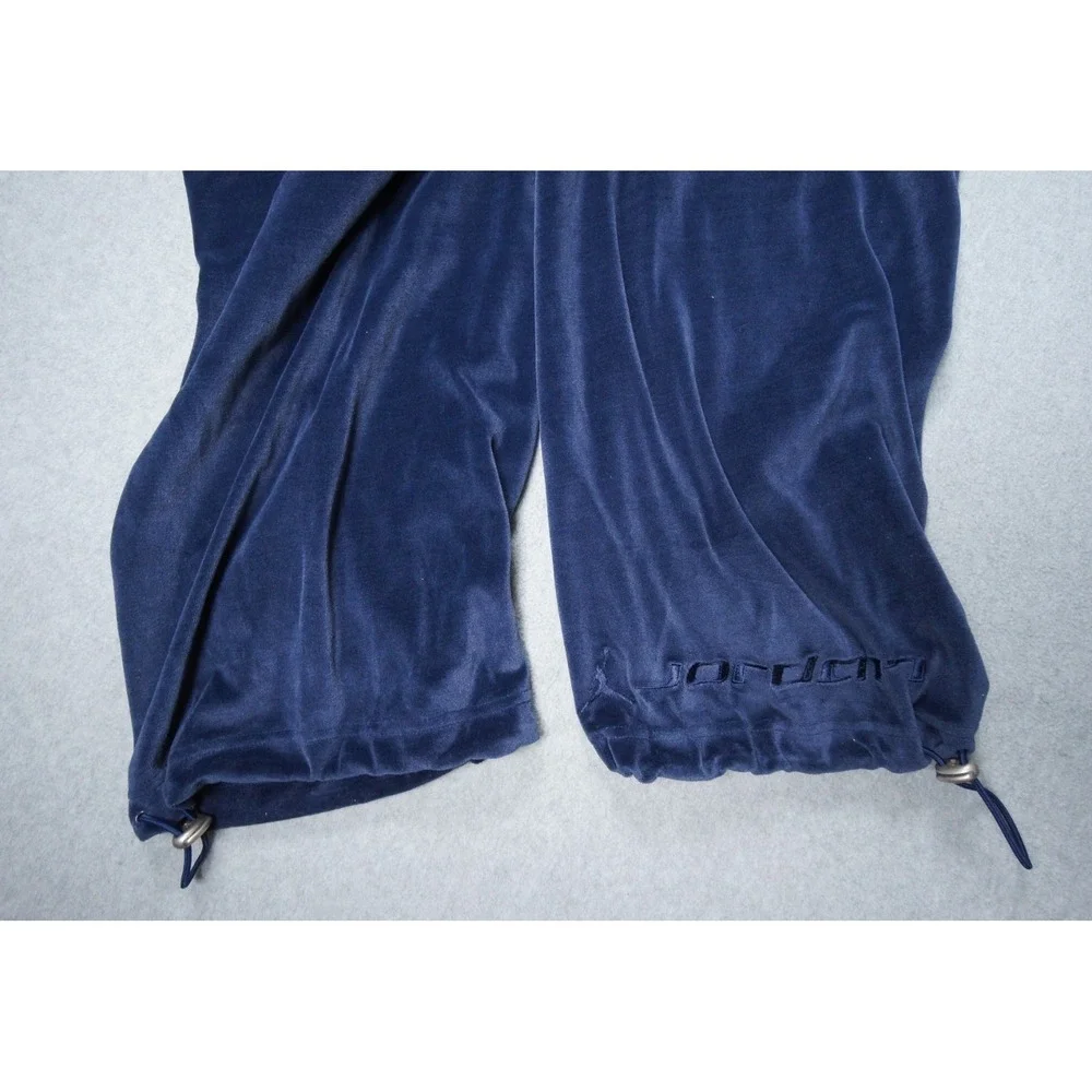 Vintage Air Jordan Pants Mens Large Blue Velour Baggy Athletic Warm Up Y2K